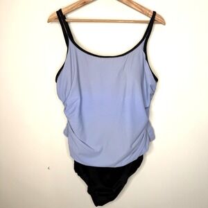 Miraclesuit Bathing Suit Swim Suit 1 Piece Slimming Black Modest Drape Shape 18W